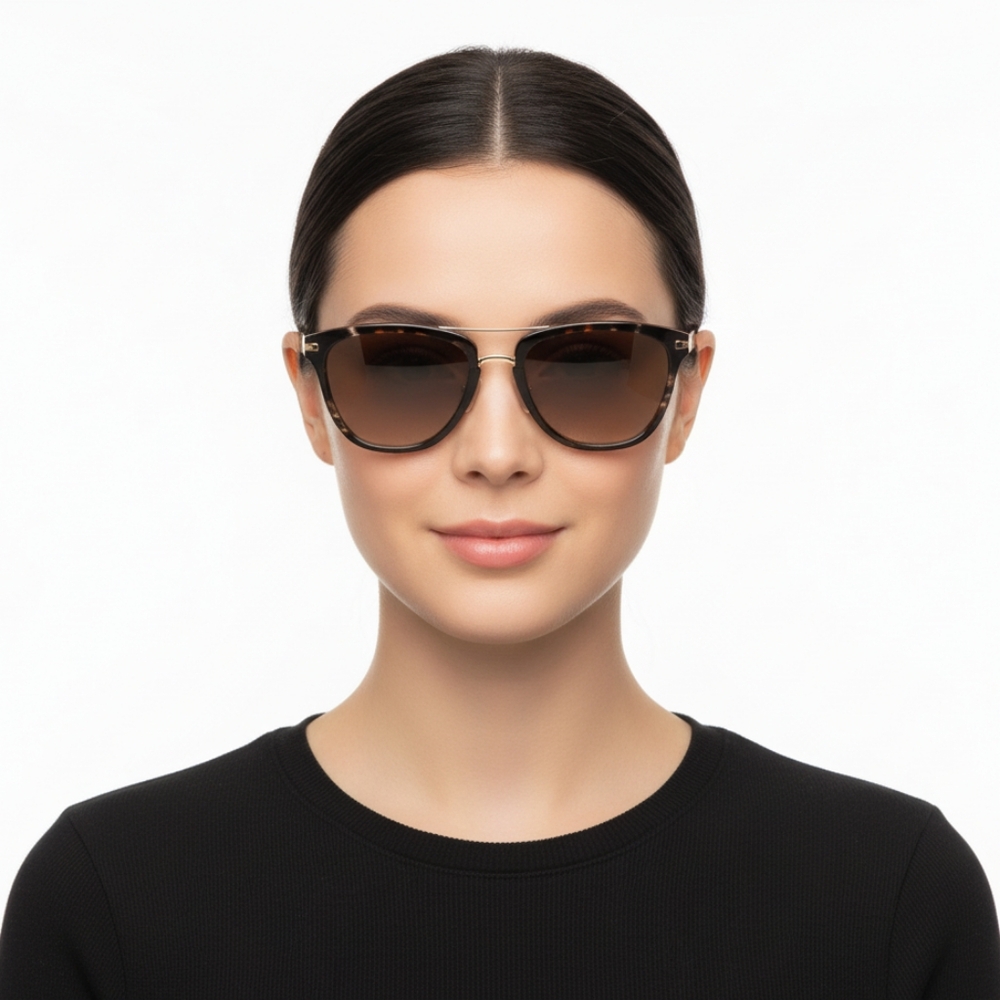 PRADA Tortoise Shell Sunglasses with Black Case